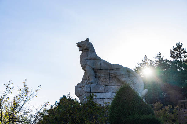 Animal statues in the sun
