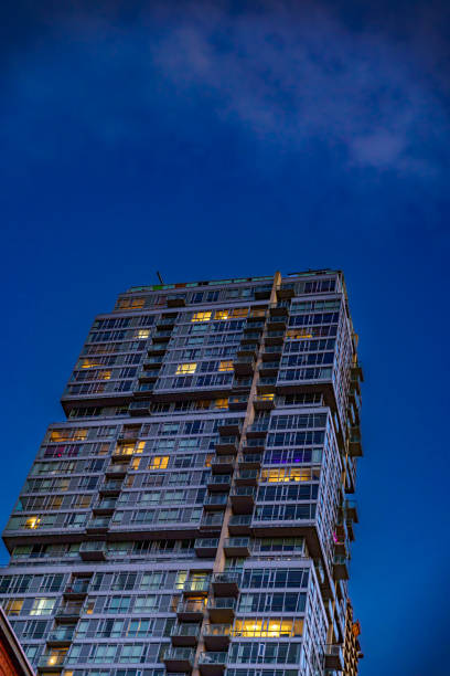 istock Famous Toronto building with blue sky at evening in Canada 1447702542