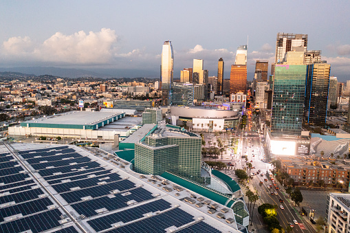 Aerial of downtown Los Angeles