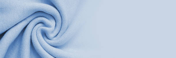 gestrickter wollblau-textur-bannerhintergrund - cashmere texture stock-fotos und bilder