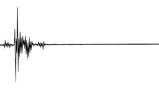 Vector illustration of Earthquake seismic wave earth, quake seismograph seismology sound diagram richter