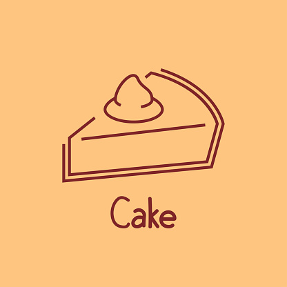 Cake logo design. Cake icon vector. Bakery logo.