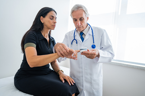 Doctor attending to a patient