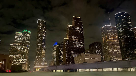 Downtown Houston at night