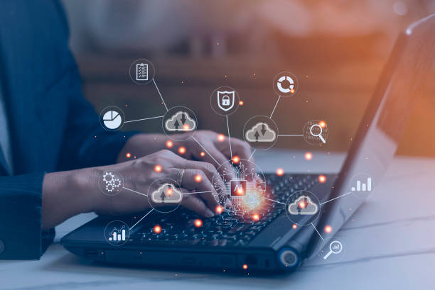 istock Digital transformation change management, internet of things. new technology bigdata and business process strategy, customer service management, cloud computing, smart industry. Ai technology. 1447748399