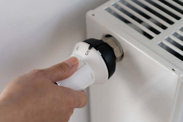 istock The thermostat for adjusting the radiator is set to the maximum temperature value 1447759711