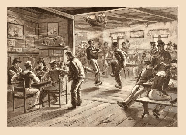 Sailor drinking in bar in the north of Germany 1888
Original edition from my own archives
Source : Buch für Alle 1888
after drawing W. Busch ( S.535 )
