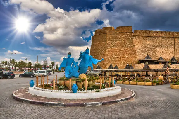 Photo of Monument 3 Mermaids Sirenas near ancient Medina, Hammamet, Tunis