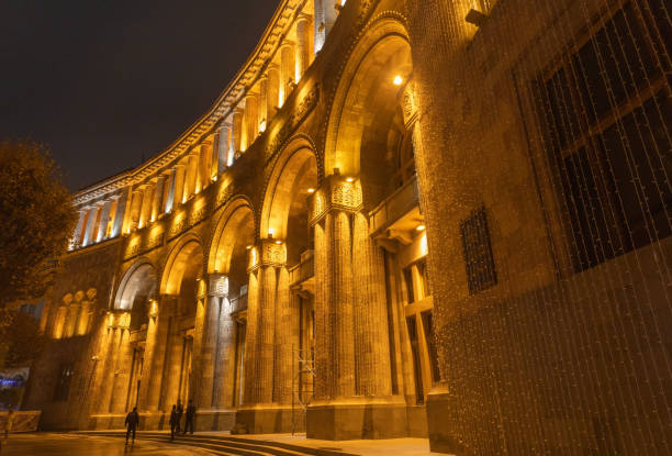 istock Government building in Yerevan in the evening 1447765486
