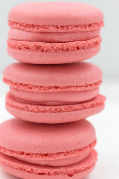 istock Delicious sweet light macaron dessert. Round strawberry pie. 1447768072