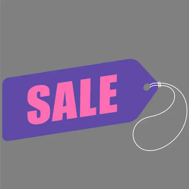 Vector illustration of Sale tag discount symbol retail sticker sign