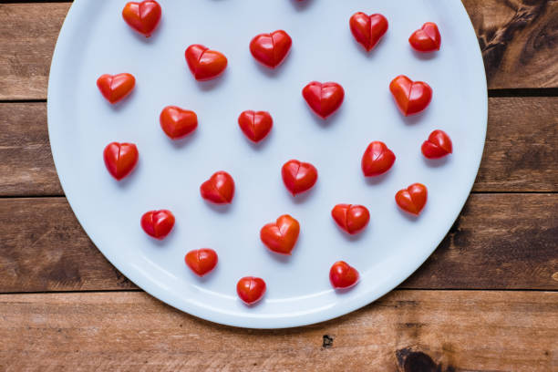 Cherry Tomatoes Heart Shaped stock photo