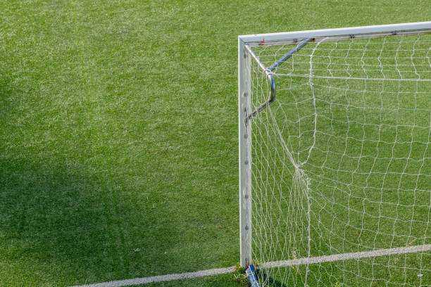 istock Synthetic grass soccer field 1447788630