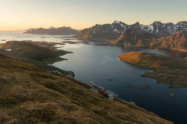 istock View ove Selfjord, Lofoten Islands, Norway 1447789657
