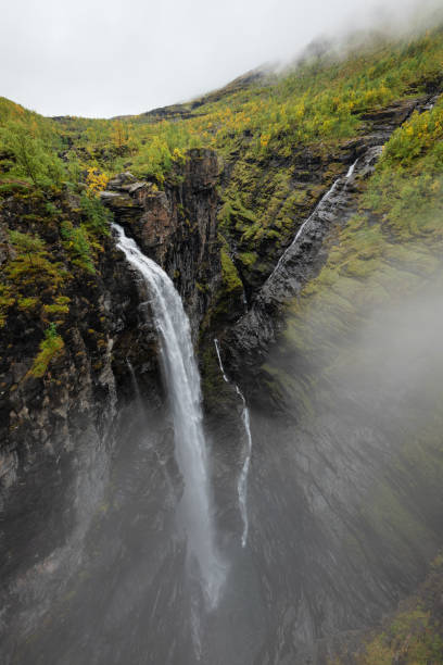 istock Waterfall seen from Gorsabrua bridge, Norway 1447789853