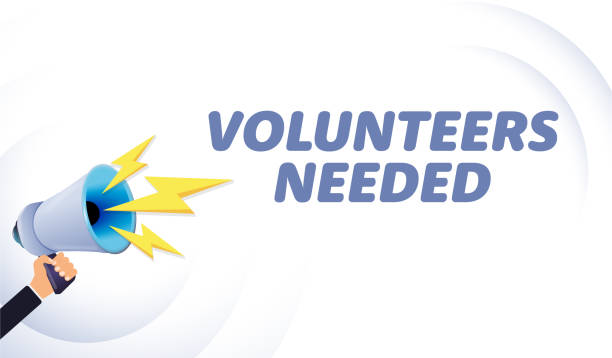 istock Hand hold megaphone. Volunteers needed, realistic 3d megaphone, loudspeaker with lightning. Symbols Speaker, Social media, Advertising and promotion. Vector 1447794317