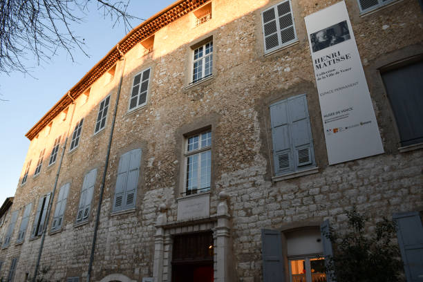 Vence, France - December 12, 2019: The Musée de Vence (Vence Museum), a museum of modern and contemporary art, which is housed in the Château de Villeneuve (Villeneuve Castle).