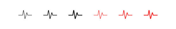 istock Pulse icon. Heart cardiogram sign. Heartbeat symbol. Electrocardiogram symbols. Vector sign. 1447801680