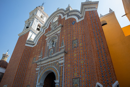Tlaxcalancingo church is a very visited place by tourists because of its interiors covered by ancient spanish gold