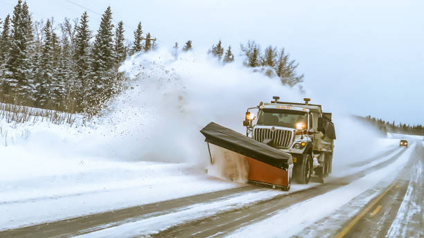 istock Snowplow on Winter Road in Alaska 1447809963