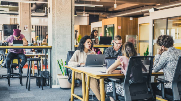istock Entrepreneurs having a meeting at the office 1447812860