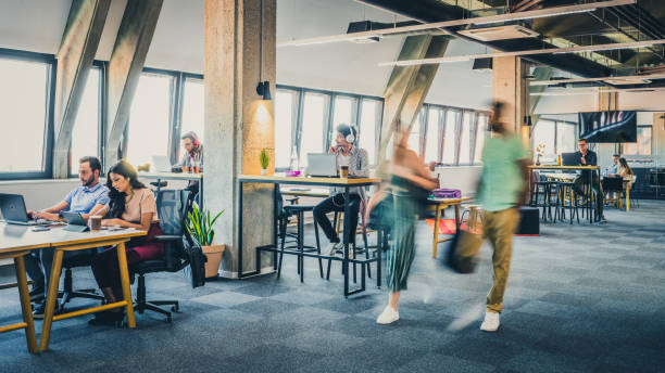 istock Two entrepreneurs coming to the loft apartment office 1447812862