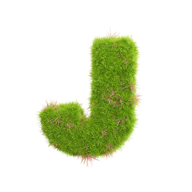 istock 3d rendering of grass letters alphabet,the word j. 1447813699