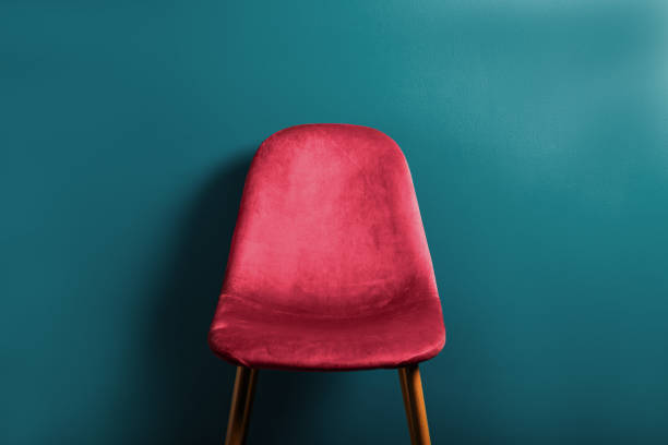 istock Modern Magenta Velour Chair 1447813765