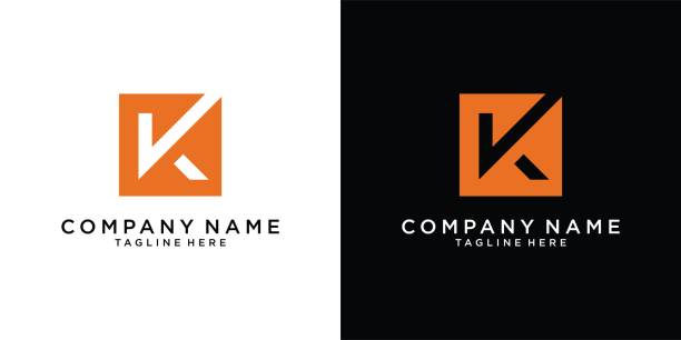 illustrations, cliparts, dessins animés et icônes de concept de conception de logo vectoriel initial de la lettre k. - letter k