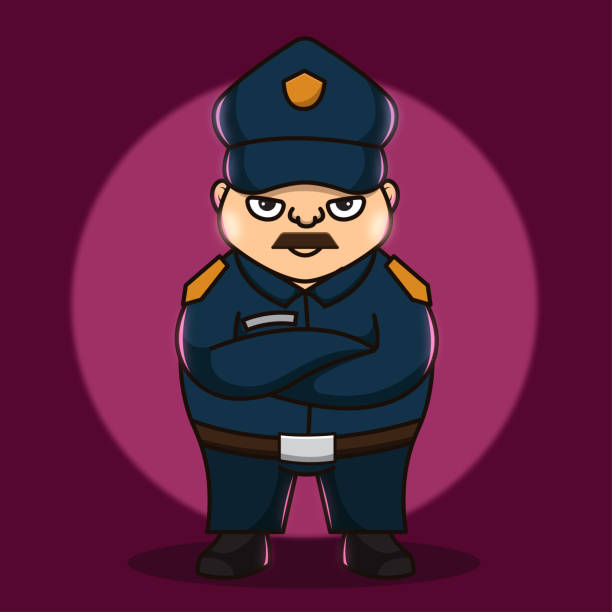 74 Cartoon Of Fat Policeman Illustrations & Clip Art - iStock