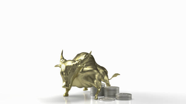 istock The golden bull and coins on white background 3d rendering 1447826929