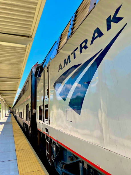 Amtrak Auto Train, Lorton Station, Virginia (USA) stock photo