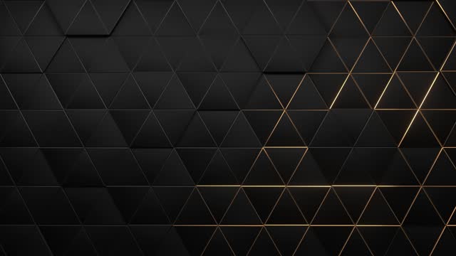 Abstract luxury triangle geometric black grey with Strips Gold background