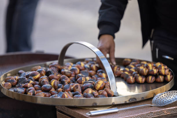 istock Roasted chestnut vendor, Rome, Italy 1447840779