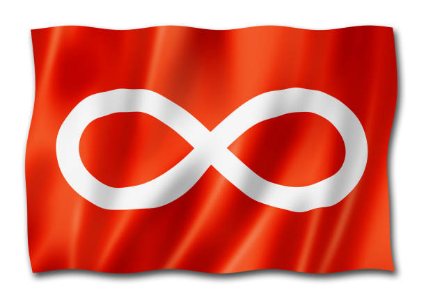 istock Anglo Metis ethnic flag, America 1447843522