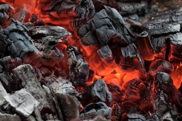 istock Close-up shot of burning charcoal 1447850567