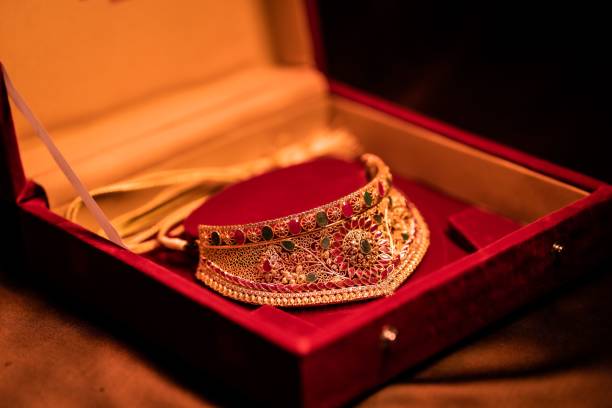 istock Vintage Indian bride jewelry 1447850992