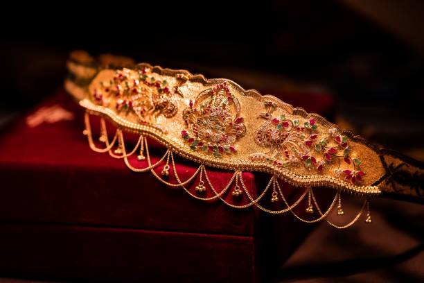 istock Vintage Indian bride jewelry 1447850993