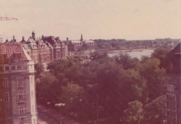 view of stockholm 1970s kodak kodachrome