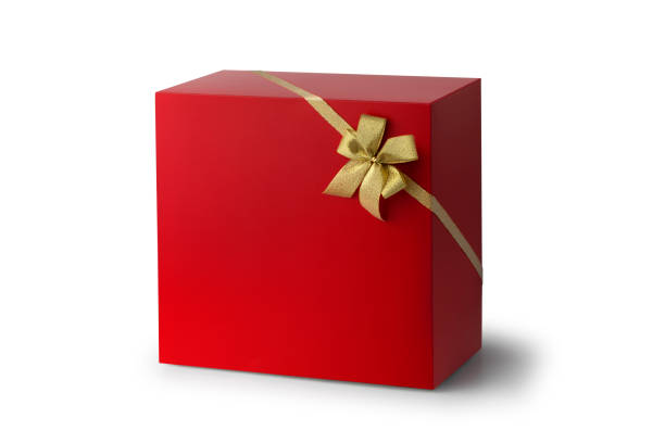 istock red gift box with golden bow on white 1447853318