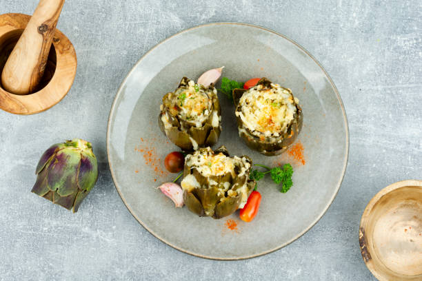 Alcachofras Recheadas: Sabor e Elegância à Mesa - receita deliciosa profissional - passo 1