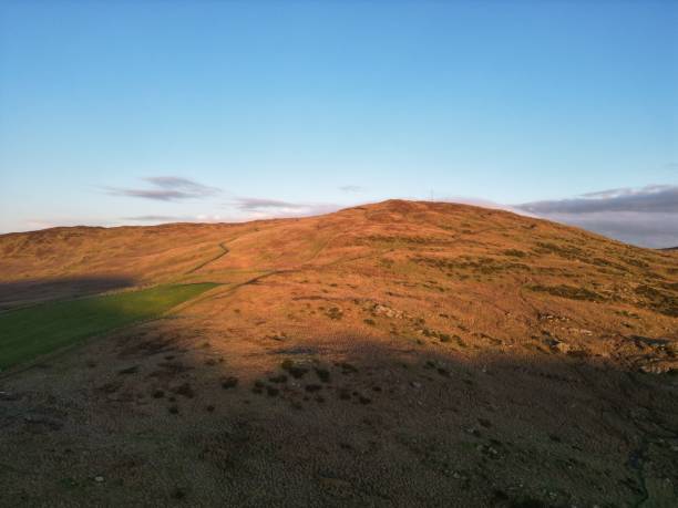 Beautiful mountain covered with the first rays of the sun