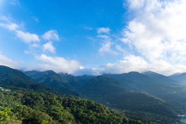 istock Sky over scenic green hills on a sunny day 1447860362