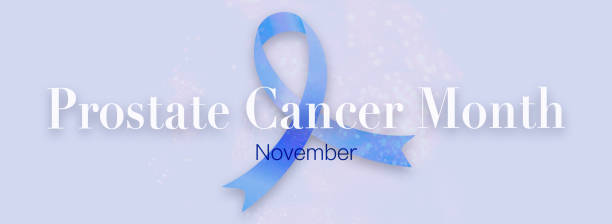 istock Prostate cancer day or month banner, November, on flat lay blue. Illustration 1447880770