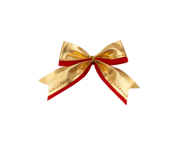 istock gold and red ribbon bow 1447880975