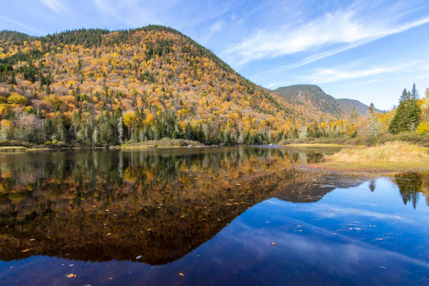 istock Fall colors reflections at Jacques Cartier National Park. Quebec. Canada. 1447883846
