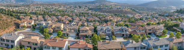 istock Upper middle class homes at Double Peak in San Marcos, California 1447884373