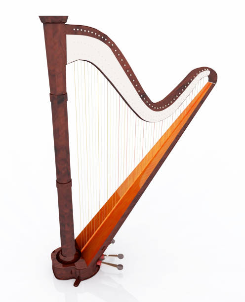 Pedal harp Computer generated 3D illustration with a pedal harp harp stock pictures, royalty-free photos & images