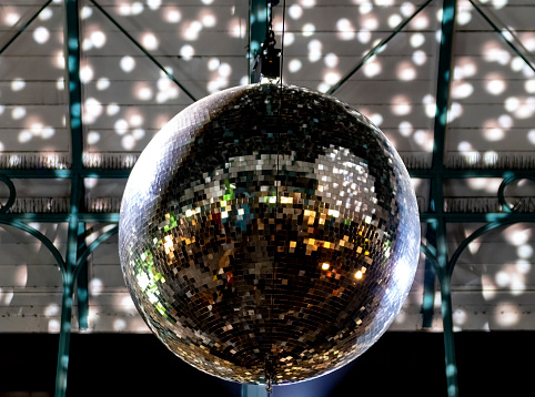 London Christmas lights and baubles in Covent Garden.