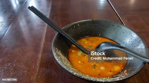 Empty Space Of Spicy Ramen Stock Photo - Download Image Now - Asia, Bean, Bowl